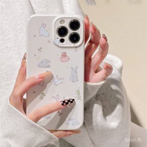 Fresh เคสโทรศัพท์หญ้ากระต่ายแบบเต็มหน้าจอใช้กับIphone 15 14 13 Promax XR Xs xsmax 12 11 pro Max 7 8 Plusซิลิโคนกันกระแทกเปลือกป้องกันการล่มสลาย