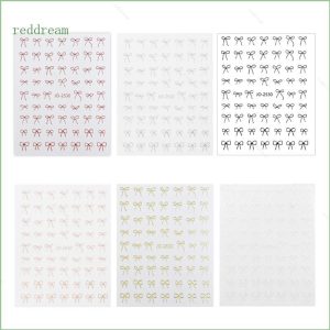 Redd Bowknot สติกเกอร์เล็บ Decals อุปกรณ์เล็บ Self-Adhesive เล็บ Decals เล็บออกแบบสติกเกอร์เล็บ Accesso