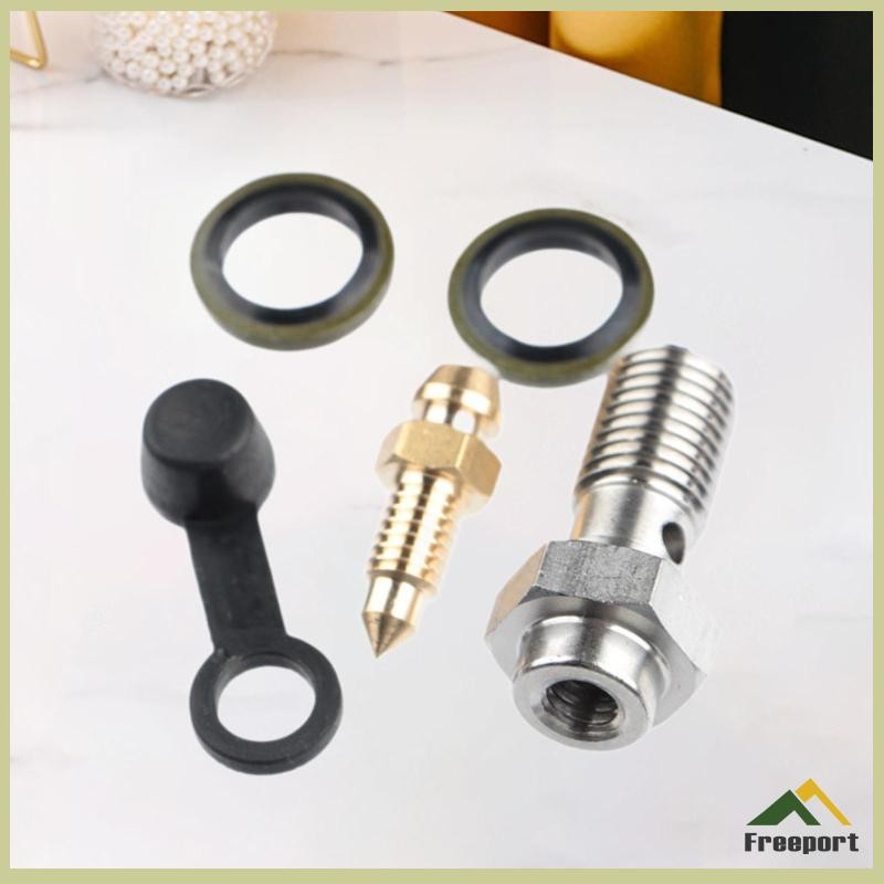 [Szgqmyyx1] M10x1.0mm Banjo Bolt Bleeder สกรูชุดติดตั้งสําหรับกระบอกสูบรถจักรยานยนต์