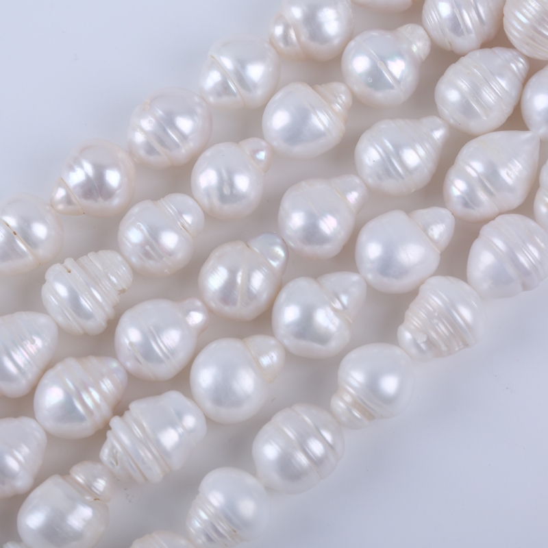 15 ซม./12-13 มม. สีขาวข้าวไข่มุกแท้ไข่มุกน้ําจืดธรรมชาติ ทําเอง อุปกรณ์เสริม