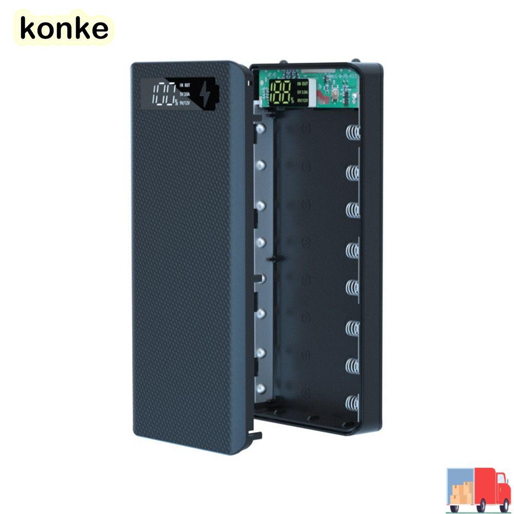 KONKE 818650 แบตเตอรี่ Power Bank DIY จอแสดงผล LCD Dual USB กล่องเก็บแบตเตอรี่