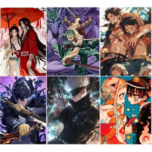 【พร้อมกรอบ】Drofe,ระบายสีตามตัวเลข,Sauron Hanako-kun,ภาพวาด DIY,ภาพวาดผ้าใบ,ภาพระบายสี,การตกแต่งห้อง