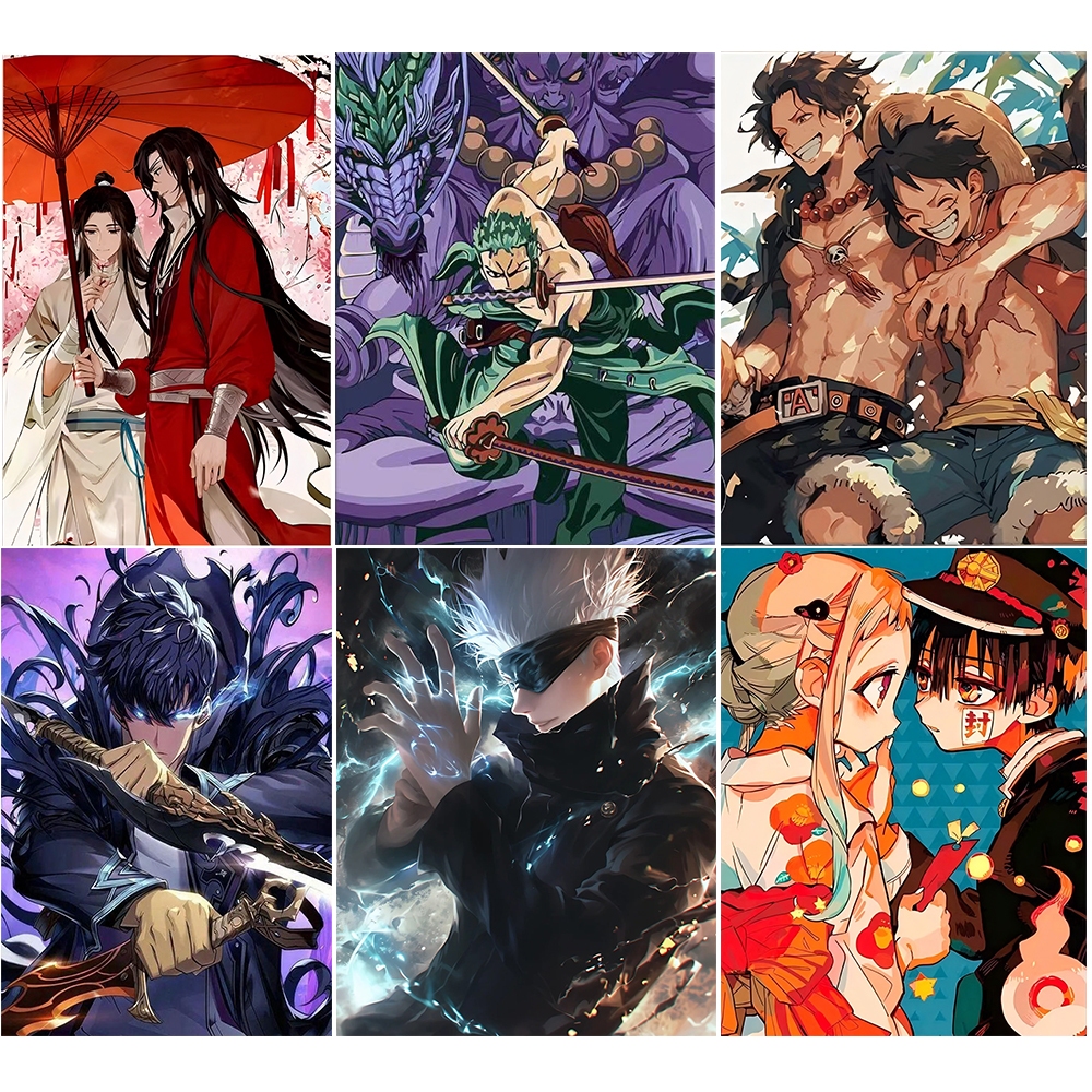 【พร้อมกรอบ】Drofe,ระบายสีตามตัวเลข,Sauron Hanako-kun,ภาพวาด DIY,ภาพวาดผ้าใบ,ภาพระบายสี,การตกแต่งห้อง