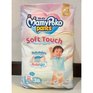 มามี่โพโค กางเกงผ้าอ้อมเด็ก แพ้นท์ ซอฟต์ ทัช ไซส์ XL 38 ชิ้น