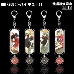อะนิเมะ ไฮคิว!! Kenma Kozume Hinata Shoyo Miya Atsumu พวงกุญแจอะคริลิคสองด้านยาว