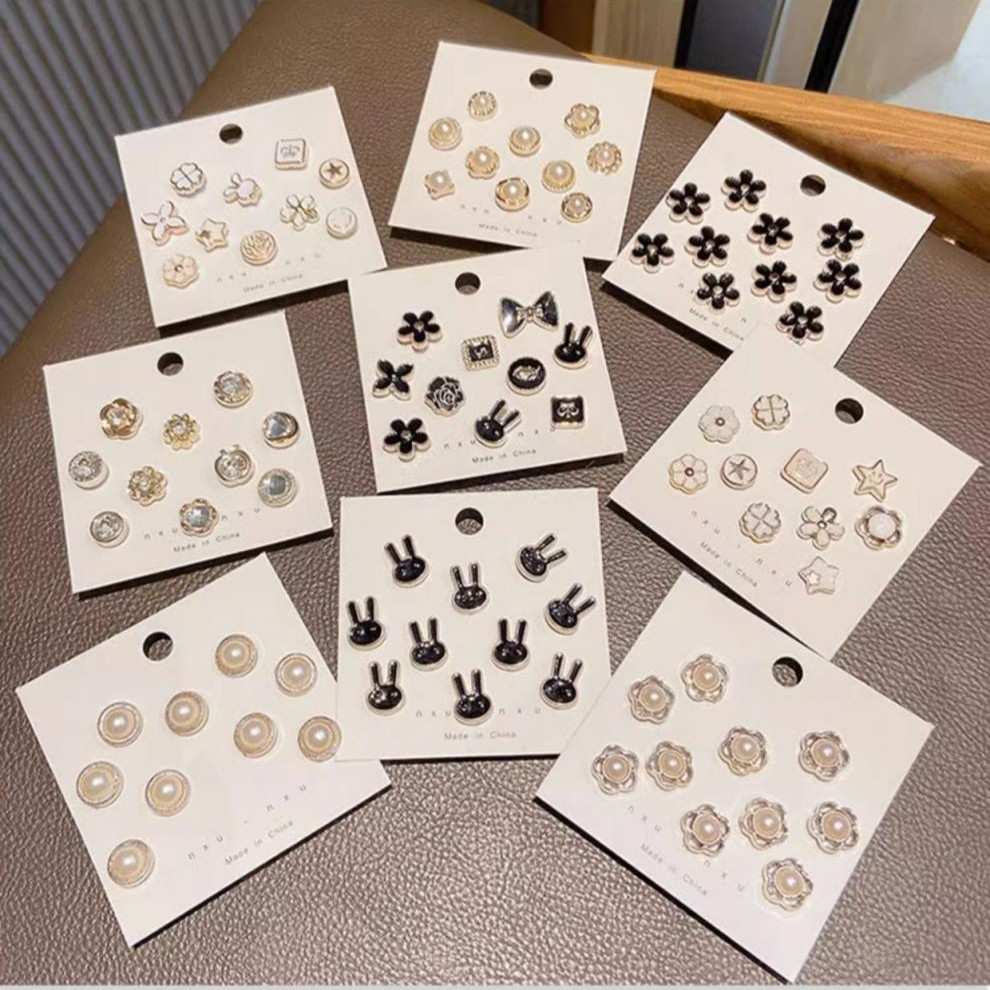 30 ชิ้นเข็มกลัดมุกผู้หญิง Anti-exposure เสื้อผ้า Pin No-sew คาร์ดิแกนปุ่ม Pins อุปกรณ์เสริม