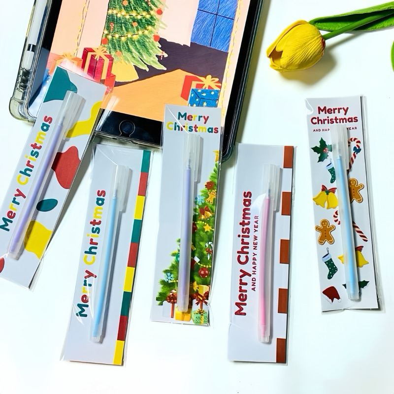 ของขวัญแจกวันคริสต์มาส ปากกาพร้อมแพ็คเกจ (โทนสีสดใส) ของแจกปีใหม่ ของขวัญวันปีใหม่ ของชำร่วย ปีใหม่2026