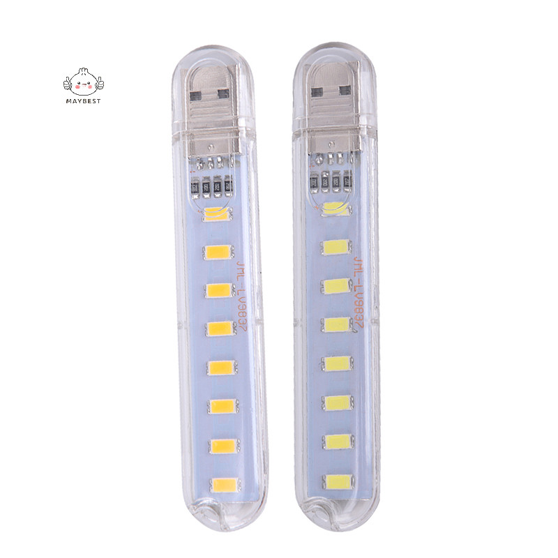{maybest } Mini LED แบบพกพา 5V 8 LED USB Lighg คอมพิวเตอร ์ โคมไฟมือถือไฟกลางคืน {TH }