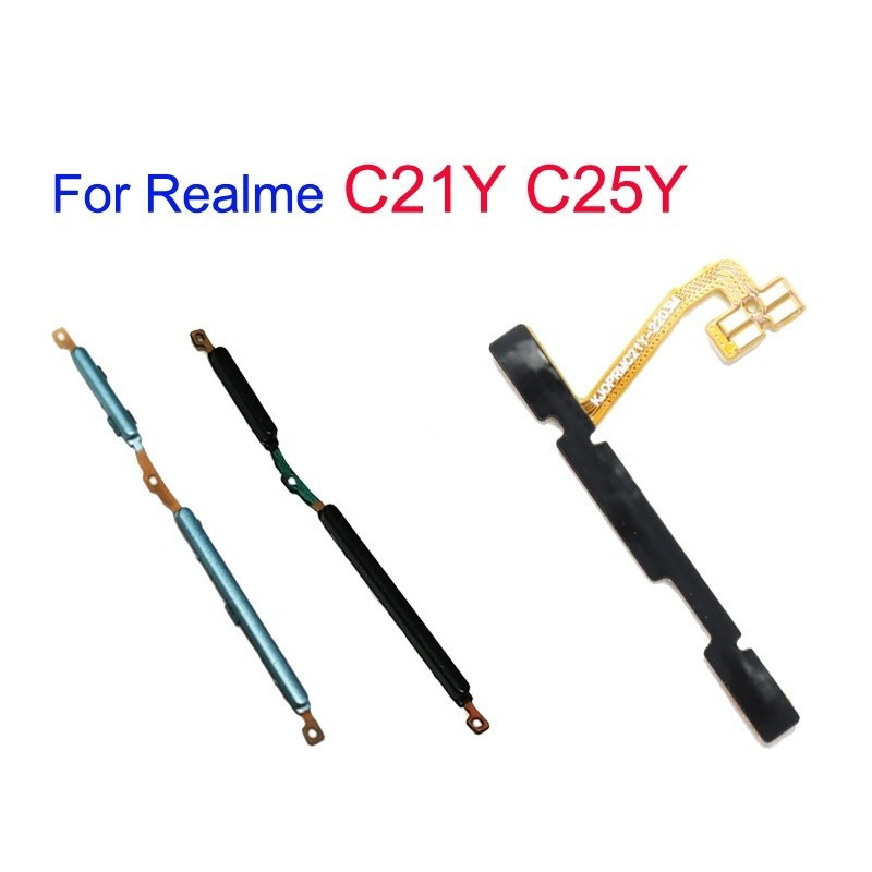 ปุ่มเปิดปิดเปิดปิด Flex และ Volume Up Down ปุ่ม Flex สําหรับ Realme C21Y C25Y