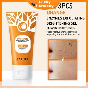 ส่วนลดเพิ่มเติม BARUBT Orange Exfoliating Gel Dead Skin Remover Gentle Repair Scrub Pore Cleanser Hydrating Face Body Skin Care Products LuckyHarmony