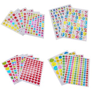 สติ๊กเกอร์ รูปหัวใจ รูปดาว หน้ายิ้ม ตัวเลข ตัวอังกฤษ น่ารัก ตกแต่ง DIY sticker