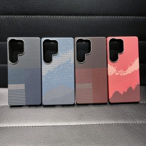 เคสโทรศัพท์คาร์บอนไฟเบอร์แม่เหล็กสําหรับ Samsung Galaxy S23 S24 S25 Ultra Frosted Grain Ultra-thin PC เคสกันกระแทก