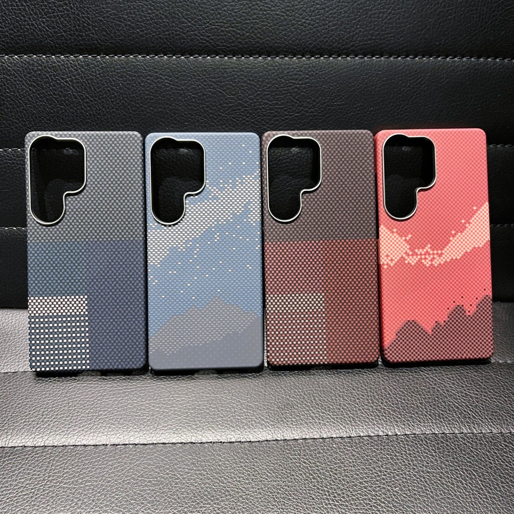 เคสโทรศัพท์คาร์บอนไฟเบอร์แม่เหล็กสําหรับ Samsung Galaxy S23 S24 S25 Ultra Frosted Grain Ultra-thin PC เคสกันกระแทก