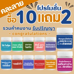 (โปรโมชั่น รวมคำรับปริญญา ซื้อ 10 แถม 2 ) ของแจกงานรับบปริญา ของขวัญเรียนจบ  ของชำร่วย