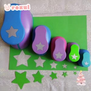 ROXUL Hole Puncher, DIY สมุดภาพหัวใจ/ดาวรูปหลุมอุปกรณ์ลายนูน, ความคมสูง Handmade การ์ดทํา 8-75 มม.เครื่องตัดกระดาษโรงเรียน Office