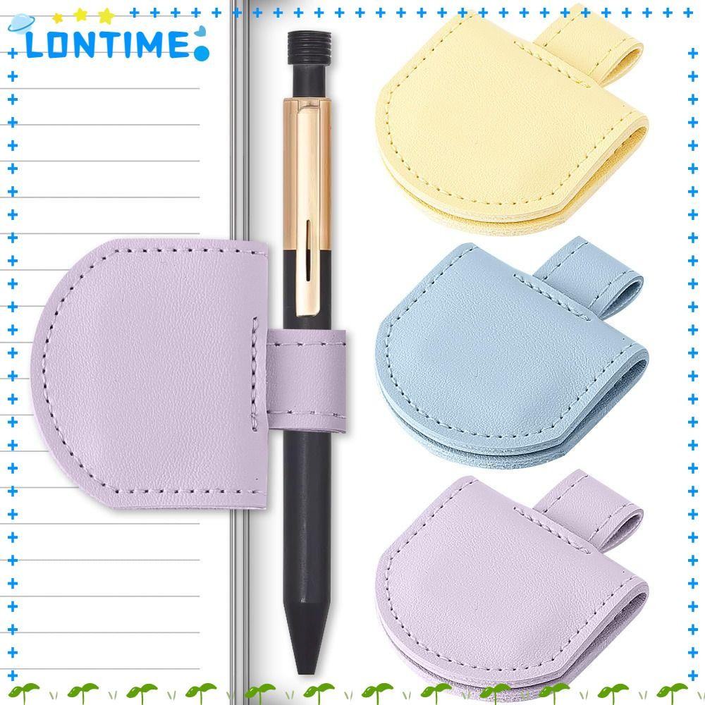LONTIME ที่ใส่ปากกาห่วง, คลิปหนีบปากกาป้องกันการสูญหายสีทึบ, ที่วางมีดอเนกประสงค์แบบแม่เหล็กแบบพกพาอุปกรณ์เครื่องเขียน