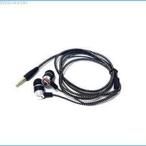 VIVI In Ear หูฟังพร้อมไมโครโฟนตัดเสียงรบกวนการออกแบบกันเหงื่อสําหรับเล่นเกมสํานักงาน Universal 3 5 มม. พอร์ต