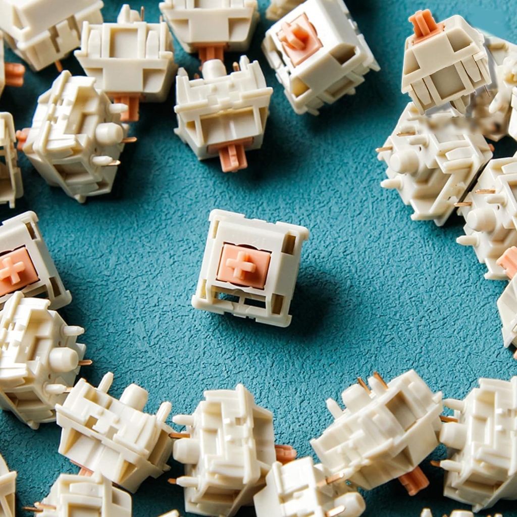 FEKER Holy Panda Switch สวิตช์ Tactile 3Pin หล่อลื่นโรงงาน พิมพ์ลื่น เหมาะกับคีย์บอร์ด Hot Swap (10 ชิ้น)