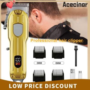 ACECINAR ตัดผม|เครื่องตัดหญ้า ปัตตาเลี่ยนตัดผมสแตนเลส, ของขวัญร้านตัดผม ที่กันจอน เครื่องโกนหนวดไฟฟ้า