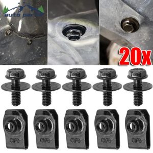 [AM3C] คลิป U กันสนิมสําหรับรถยนต์รถจักรยานยนต์รถบรรทุก, คลิปสกรูแตะอัตโนมัติรูปตัว U เหล็ก M4/M5 ตัวยึด, ปะเก็นสกรูสําหรับงานหนัก 25.5 มม. (10/20 ชิ้น)