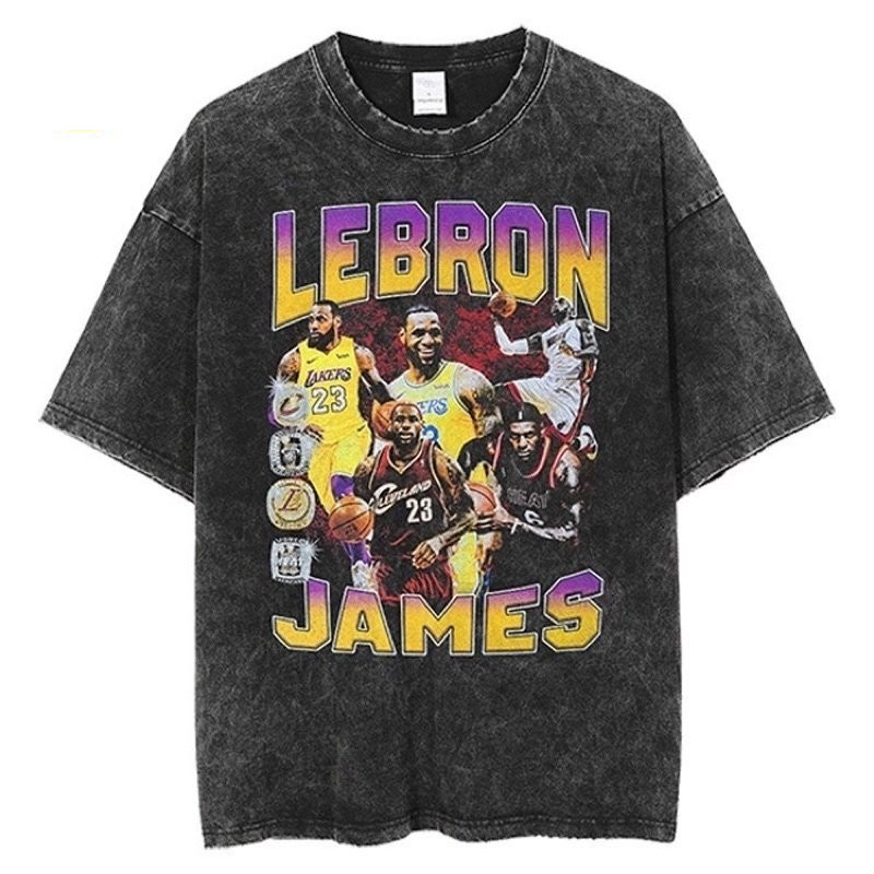 (จัดส่งตลอด 24 ชั่วโมง)Woo Right  lebron james ovp nba lakers เลบรอนเจมส์ เสื้อโอเวอร์ไซส์ เสื้อบาส เสื้อลายมันส์ รุ่น