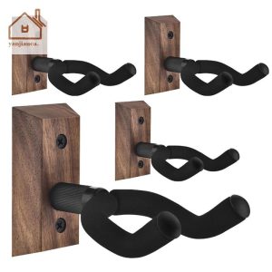 YANCA Universal กีตาร์ติดผนังแขวนขาตั้งไม้สําหรับกีตาร์อะคูสติก Ukulele ไวโอลินเบสกีตาร์เครื่องมืออุปกรณ์เสริม TH