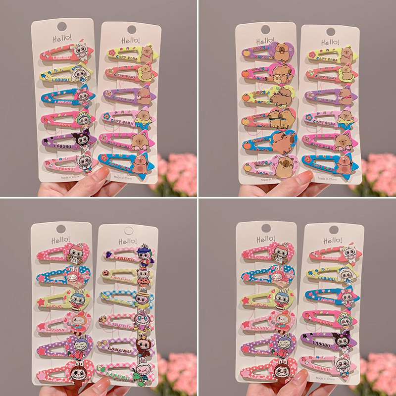 กิ๊บติดผมลายการ์ตูน พร้อมคลิปด้านข้าง สำหรับเด็กผู้หญิง เครื่องประดับผมน่ารัก