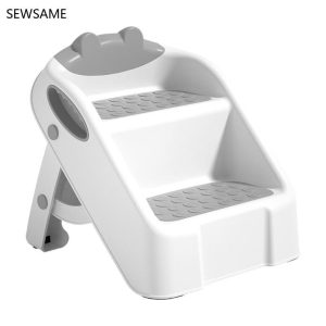 แสดง สตูลขั้นบันไดเด็กวัยหัดเดินก้าวสตูลพับบันไดเด็กสตูลผู้ช่วยป้องกันการลื่น 2 ขั้นตอนสตูลสําหรับห้องน้ําง่าย