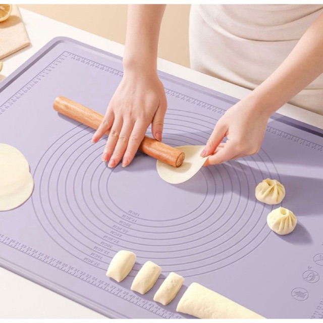 [พร้อมส่ง] แผ่นรองนวดแป้งซิลิโคนไซต์ใหญ่พิเศษ 50*70 cm มีขอบทนความร้อน