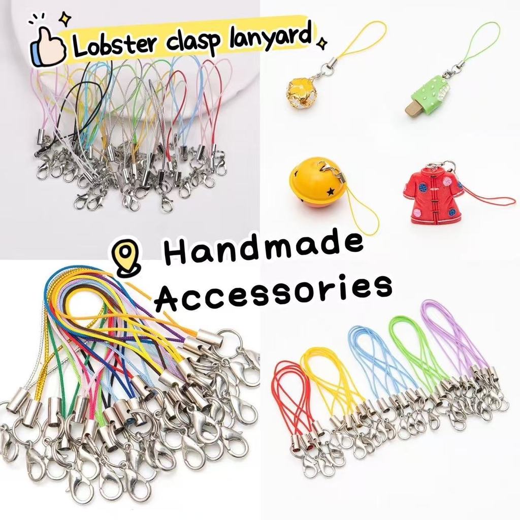 10 ชิ้น/ล็อต Double-loop โทรศัพท์ Lanyard สีสันกุ้งก้ามกราม Clasp ตุ๊กตาของเล่นอุปกรณ์เสริม Lanyard DIY Handmade อุปกรณ์เสริม