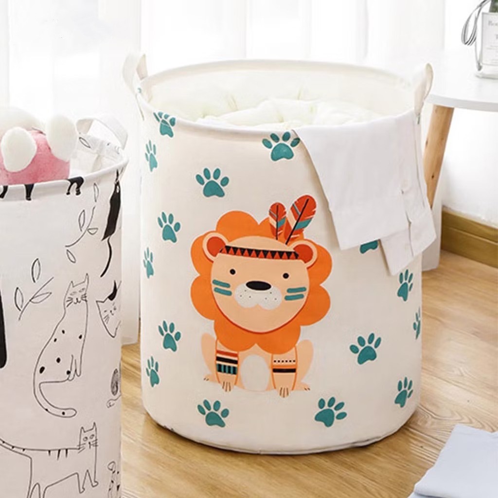 Loveisตะกร้าผ้าพับได้ มีหลายขนาด พับเก็บได้ง่าย ตะกร้าเก็บของเล่นเด็ก ตะกร้าเก็บเสื้อผ้า ตะกร้าอเนกประสงค์