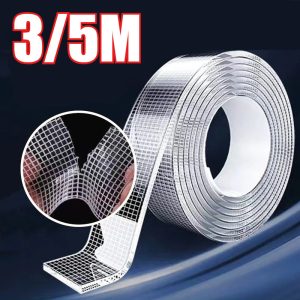 เทปกาวสองหน้าแข็งแรงนาโนอะคริลิคคุณภาพสูง-เทปใสอเนกประสงค์กันน้ําไม่ร่องรอย