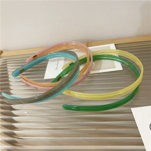 โคโวอิ/เกาหลีฤดูร้อนเย็นเนื้อสีอะซิเตทฟันแถบคาดศีรษะกันลื่นสไตล์มินิมอลพื้นฐานล้างหน้าแถบคาดศีรษะแรงดัน