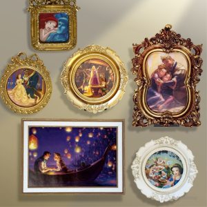 (พร้อมส่ง) ภาพพร้อมกรอบ — [SET 1]   เจ้าหญิง ดิสนีย์ Disney Princesses ซินเดอเรลลา แอเรียล เจ้าหญิงนิทรา Belle Elsa