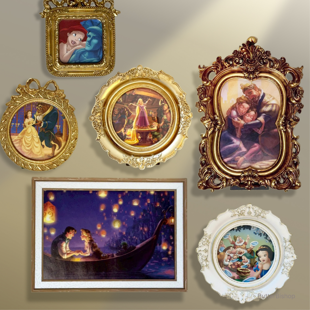 (พร้อมส่ง) ภาพพร้อมกรอบ — [SET 1]   เจ้าหญิง ดิสนีย์ Disney Princesses ซินเดอเรลลา แอเรียล เจ้าหญิงนิทรา Belle Elsa