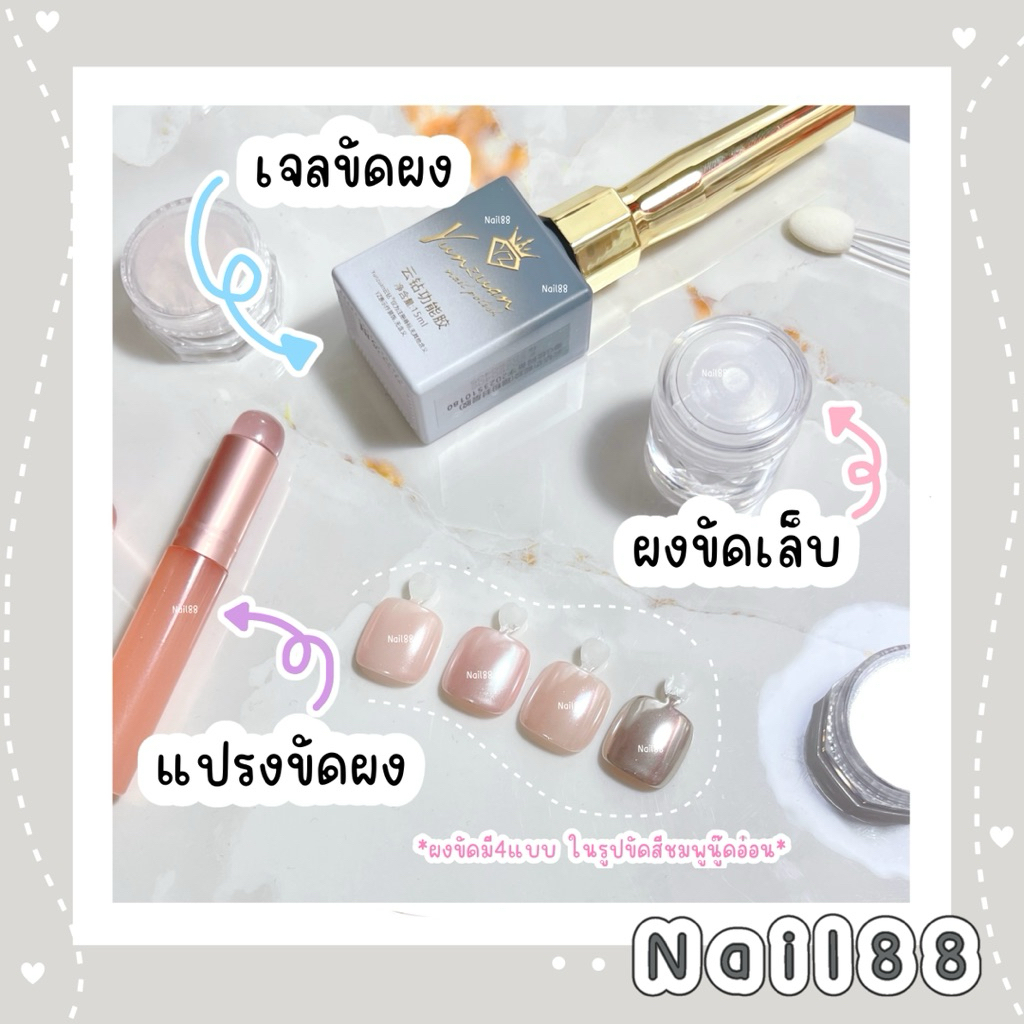 ผงขัดกระจก ผงขัดเงิน ผงขัดมุก ขนาดเล็ก ใข้ได้หลายครั้ง ใช้ขัดบนเล็บหรืองาน DIY