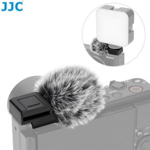 JJC Mic Wind Muff สำหรับ Sony ZVE10II ZVE10 ZV1II ZV1F ZVE1 ZV-E10 II ZV-1 II ZV-1F ไมโครโฟนกลางแจ้ง Windshiled ลดเสียงรบกวนอุปกรณ์เสริม
