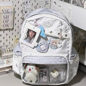 น่ารัก อิตะ กระเป๋าตุ๊กตาแสดงกระเป๋าเป้สะพายหลังอะนิเมะใสกระเป๋าเป้สะพายหลังนักเรียนกระเป๋านักเรียนเดินทางกระเป๋าเป้สะพายหลังส