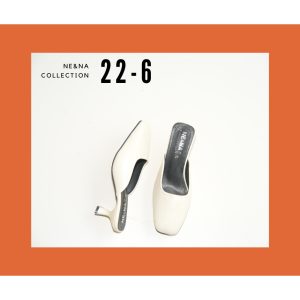 รองเท้าเเฟชั่นผู้หญิงเเบบคัชชูเเฟชั่นเปิดหน้าเท้าส้นปานกลาง No. 22-6 NE&NA Collection Shoes