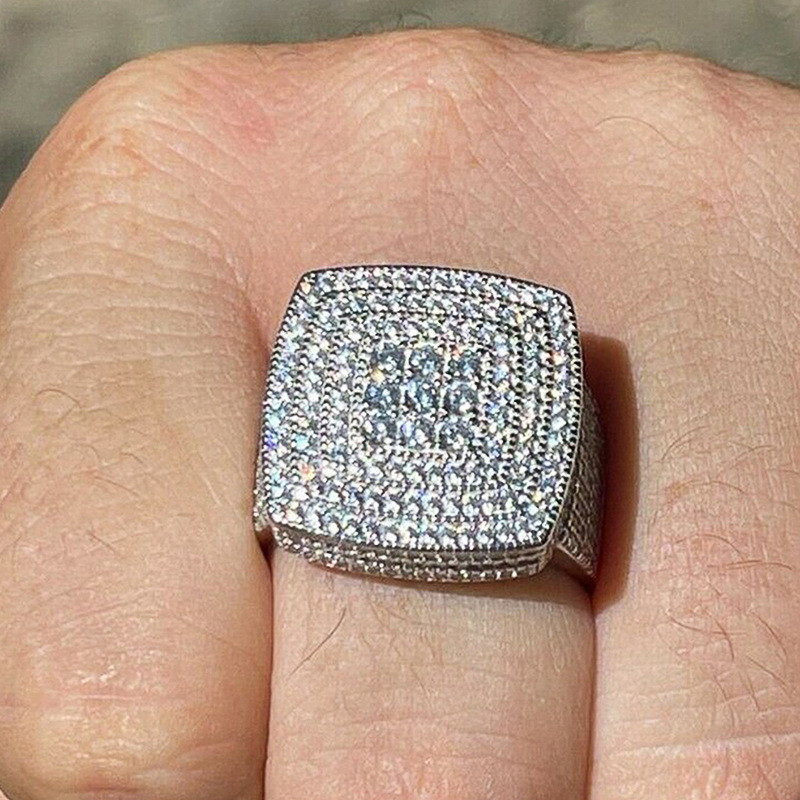 แหวนสแควร์เรขาคณิต ออกแบบมาเพื่อความโดดเด่น สำหรับคนชอบสไตล์ยุโรปและอเมริกา