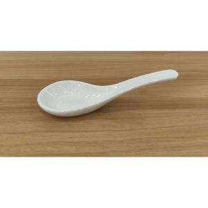 Bone China – N0519 – ช้อนซุป/ช้อนจีน/ช้อนขนม/Chinese Spoon M 4.5 x 13 cm.