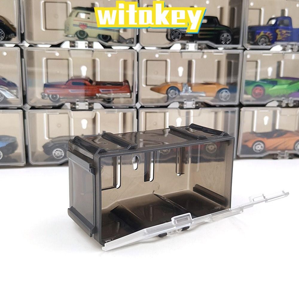 กล่องโชว์ WITAKEY, ไม่มีกล่องเก็บของ ABS ในรถยนต์, ทนทาน 1/64 รถโมเดลเหล็กพร้อมชั้นวางโชว์ที่จับรุ่น