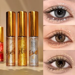 ลิควิดอายไลเนอร์เงางาม แต่งตาแวววาว ลิควิดอายแชโดว์เงา สีเงินเงาพิเศษ แต่งหน้าบนเวที