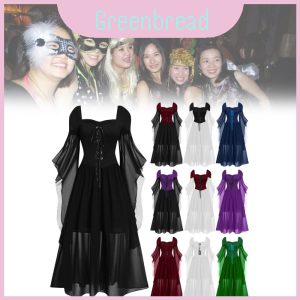 ชุดเดรสแม็กซี่แรงบันดาลใจแม่มดอินเทรนด์พร้อมแขนกระดิ่งมีสีหรูหราสําหรับผู้หญิงทุกคน