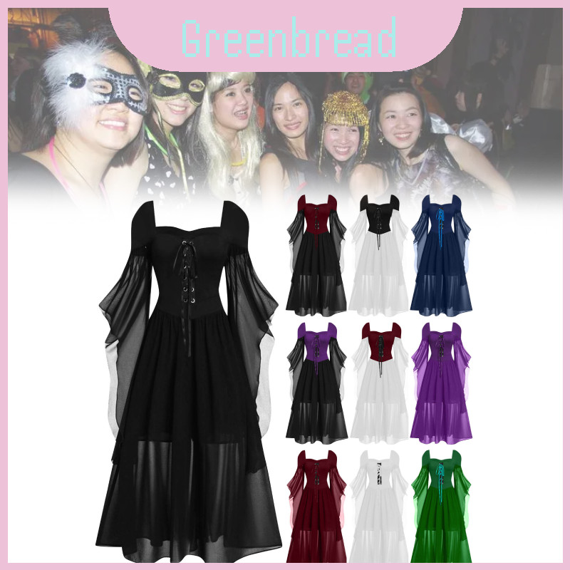 ชุดเดรสแม็กซี่แรงบันดาลใจแม่มดอินเทรนด์พร้อมแขนกระดิ่งมีสีหรูหราสําหรับผู้หญิงทุกคน