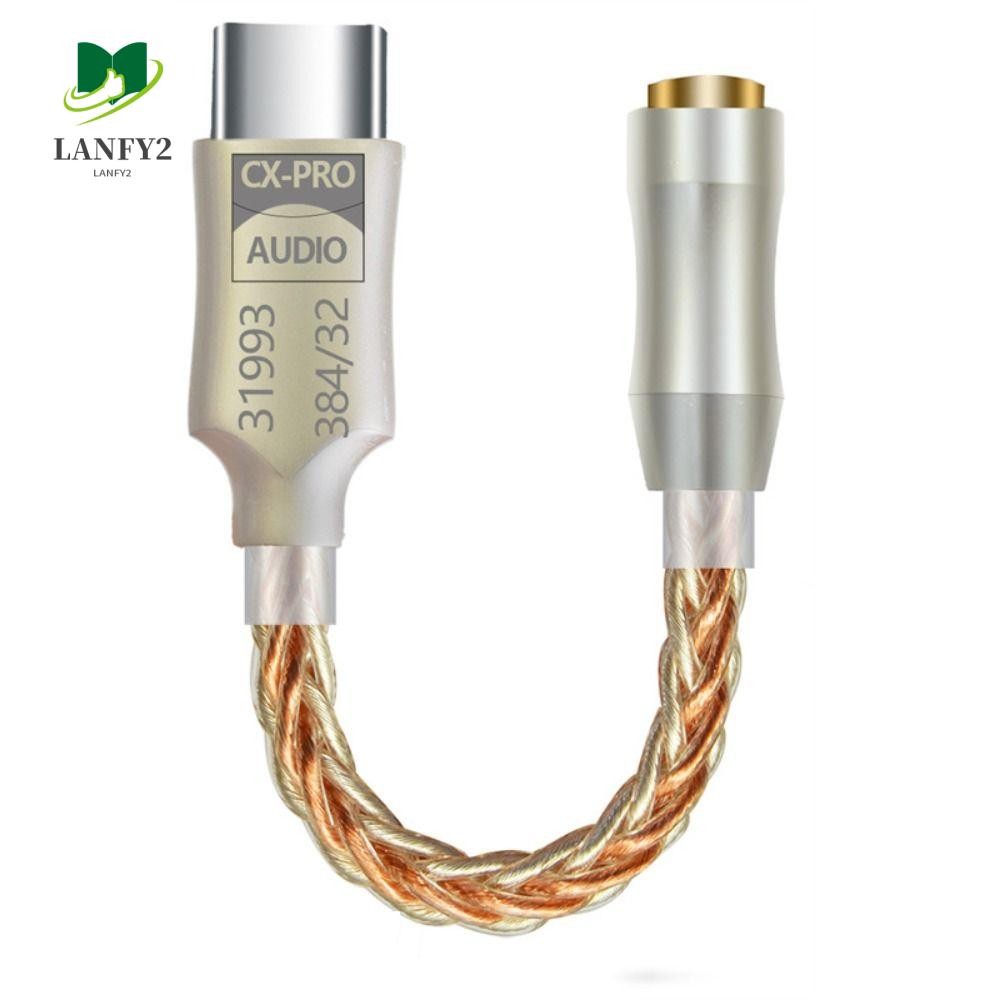 ALANFY เครื่องขยายเสียงหูฟังถอดรหัสเสียง, Converter DA06 CX3193 ถอดรหัสเสียง,แบบพกพา 32bit Type C ถึง 3.5 มม.ชิปดิจิตอล IEM AMP อะแดปเตอร์โทรศัพท์มือถือสําหรับโทรศัพท์มือถือ/PC