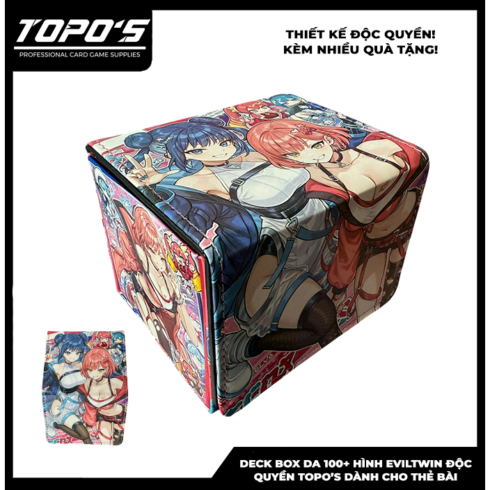 [DECK BOX LEATHER] เคสการ์ดรูปทรง EVITWIN สุดพิเศษของ TOPOS สําหรับการ์ด Yugioh และ Vanguard