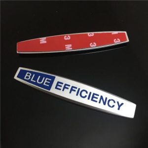 1 ชิ้นสีฟ้าประสิทธิภาพโลโก้โลหะรถสติกเกอร์ด้านข้างสําหรับ Mercedes Benz ABC Class w204 w203 w211 w210 w212 w205 cla gla glc glk w124 w163 รถป้ายสัญลักษณ์ตกแต่งรถ