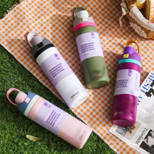 NEW!!! ขวดน้ำเก็บความเย็น 710ML/24OZ สแตนเลส304 เก็บเก็บความเย็น มีหูจับ มีหลอดดูด ยกดื่มได้ พร้อมจับ 8สี