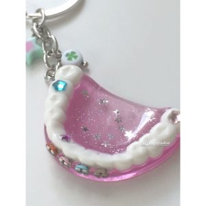 สไตล์เกาหลี ins สไตล์ Niche Design หวานน่ารักสาว diy กระพริบเพชร Hoop ฟัน Star พวงกุญแจจี้กระเป๋าจี้